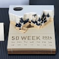 Miniatyrbillede 3 af 5: Castle 3D Memo Pad Multifunktion 2024 Kalender Notitsblok Bekvemmelighed Stickers med Lys Julegave