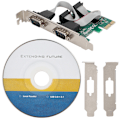 Miniatyrbillede 1 af 7: ST316 PCI-E til 2-port RS232 udvidelsesadapterkort serielt kort