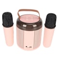 Pikkukuva 6 / 7: Langaton karaoke-kaiutin RGB-valolla Bluetooth 5.3 -kaiutin 2 langattomalla mikrofonilla Kannettava karaoke-kone perhejuhliin Pinkki