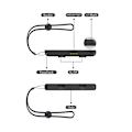 Miniatyrbilde 6 av 7: Kompatibel med Switch Joycon, en erstatning for Switch 2-delt Joycon-stropp, med justerbar tetthet (svart)