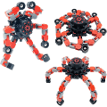 Miniatyrbilde 4 av 10: 3-pakning fingertupp gyro fidget spinner, DIY deformerbar kjedelink fingertupp spinning robot for voksne og barn