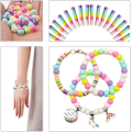 Miniatyrbilde 6 av 7: Assortert perler armbånd lage sett, 3000 stk flate leire perler smykker lage sett, jule bursdag gaver leker for jenter 8-12 år 3000pcs