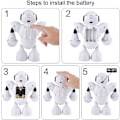 Miniatyrbillede 5 af 6: Elektronisk robotlegetøj, smart rumgående dansende robot, syngende musikrobot med musik og farverige lys