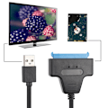 Miniatyrbillede 6 af 7: USB3.0 til SATA SSD-kabel dataoverførselsforbindelsesledning til Solid State Harddisk CD