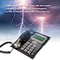 Miniatyrbild 6 av 7: Europeisk antik vintage fast telefon fast telefon (svart persikoträ)