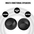 Pikkukuva 6 / 7: Aito langaton stereokaiutin Stereoääni Bluetooth-kaiuttimet mikrofonilla ja latausalustalla - Musta