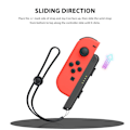 Miniatyrbilde 3 av 7: Kompatibel med Switch Joycon, en erstatning for Switch 2-delt Joycon-stropp, med justerbar tetthet (svart)