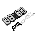 Miniatyrbillede 1 af 7: 3D LED Digital Væg Alarmur med 3 Lysstyrkeniveauer Snooze-funktion 12/24H Display 3-farver