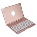 Miniatyrbild 3 av 7: 7-färgat bakgrundsbelyst Bluetooth trådlöst tangentbord med foliofodral för iPad Pro 10,5\" roséguld
