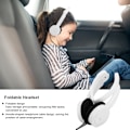 Miniatyrbilde 7 av 7: Foldbar kablet stereo headset for barn med mikrofon for smarttelefon nettbrett hvit