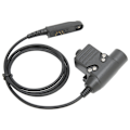 Miniatyrbild 5 av 7: Hjälm Enkelsidig Headset Justerbara Militärhörlurar med U94 PTT för Baofeng UV9R UV9R PLUS UVXR BF9700(Brun )
