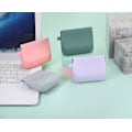 Miniatyrbilde 7 av 7: Silikon Hodetelefonorganisator Ledningsbasert Øreproppveske, Bærbar Datakabelorganisatorveske, Silikon Myntpung Pung Endringsholder fo purple