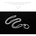 Miniatyrbild 4 av 7: Kors Eternal Ring Halsband Hänge Smycke i Rostfritt Stål Hänge Smycke för Män Kvinnor Bästa Vän Halsband Silver