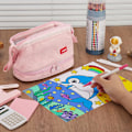 Miniatyrbilde 5 av 6: Pencilveske - 2-lags blyantveske med stor kapasitet og solid glidelås, stor, estetisk pennal med håndtak, college-blyantveske Pink
