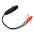 Miniatyrbilde 4 av 7: XLR hunn til 2 RCA hunn Y-splitterkabel 3-pin dobbel RCA til 1 XLR hunn til hunnkabel for mikrofonmikserforsterker