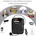 Pikkukuva 9 / 9: S278 15W Kevyt Kannettava Ladattava Mini-äänenvahvistin Kuulokemikrofonilla Tukee Bluetoothia/Tallennusta/FM-radiota/MP3:ta Opettajille