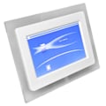 Miniatyrbild 6 av 7: 7 tums digital fotoram 800x480 enkel funktion höger vinkel elektronisk videofotoram vit 100‑240V EU-kontakt