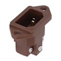 Pikkukuva 5 / 7: Monosaudio IEC-virtapistoke, puhdasta kuparia, kullattu IEC-paneeliin asennettava pistokeadapteri 100-250 V, ruskea IC71(G)