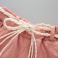 Miniatyrbillede 5 af 7: Baby Småbørn Piger Tøj Vandmelon T-shirt Toppe Hør Shorts Sæt Søde Sommer Shorts Sæt pink 80cm