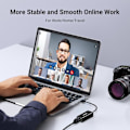 Miniatyrbilde 2 av 9: UGREEN USB-A til Ethernet-adapter, 10/100 Mbps nettverksadapter, RJ45 kablet LAN Internett-adapter for bærbar PC, svart