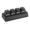 Miniatyrbilde 5 av 7: Programmerbar tastatur 4 taster Støtte NKRO Rød bryter Ctrl C V Enter Mini mekanisk tastatur for spillkontor Media Svart