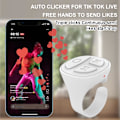 Miniatyrbild 3 av 6: Tiktok Scrolling Ring TikTok Fjärrkontroll Bluetooth Kamera Videoinspelning Fjärrkontroll TIK Tok Scrolling Ring Sidsvängare för Kindle App(D01) White