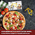 Miniatyrbillede 3 af 6: Cykel Pizzaskærer Hjul - Sjov Housewarming Gaver til Mænd - Cykel Pizzaskærer - Seje Gaver til Køkkenet - Rustfrit Stål Pizzaskærer -   (Gul