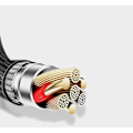 Miniatyrbild 3 av 6: 3 i 1 Multi Snabbladdningskabel 3A Nylon Flätad USB A till Lightning/Type C/Micro USB Laddare