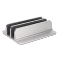 Miniatyrbillede 7 af 7: Bærbar computerholder Vertikal 2 slots Aluminiumlegering Justerbar bærbar computerstand til hjemmekontor Desktop Tablet Notebook