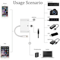 Miniatyrbillede 4 af 7: [Apple MFi-certificeret] Lightning til RJ45 Ethernet-adapter, 3 i 1 USB til Lightning-adapter med opladningsport og RJ45 Ethernet-port
