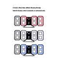 Miniatyrbillede 6 af 7: 3D LED Digital Væg Alarmur med 3 Lysstyrkeniveauer Snooze-funktion 12/24H Display 3-farver