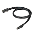 Miniatyrbilde 3 av 7: Mini SAS SFF 8087-kabel, dobbel rett hode, datakabel for tilkobling av datamaskinserverens hovedkort til array-kort, 0,5 m / 1,6 fot