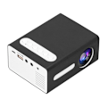 Miniatyrbillede 3 af 7: Mini husholdningsprojektor bærbar LED hjemmemedie videospiller børneteater T300 100240V (sort hvid EU-stik)
