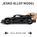 Pikkukuva 3 / 6: SASBSC Lelulelut 3+ -vuotiaille pojille Jesko Leluauton valoilla ja äänillä Die-cast metallileluauto lapsille 3-12-vuotiaille 1/32 Keräiltävä superauton malli