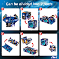 Miniatyrbillede 2 af 7: Stjerneterning, 2 i 1 Combo Infinity Cube Fidget Legetøj Magic Star Cube Glat Overflade Magic Cube Puslespil til Stress og Angstlindring Mini Legetøj