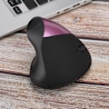 Miniatyrbillede 4 af 7: Ergonomisk lodret højglans UV-maling overflade 1200DPI 2.4G trådløs optisk mus (lilla)