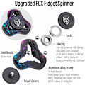 Miniatyrbild 3 av 8: Metallisk Fidget Spinner för Vuxna, Rostfritt Stål Fidget Leksaker, Liten Mini Fidget Block, Tysta Lager EDC för Män Ångest Cool