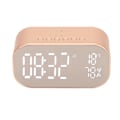 Miniatyrbild 7 av 7: Alarmklockradio Multifunktion FM Digital Radioväckarklocka med Bluetooth-högtalare för hemsovrumGuld