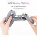 Miniatyrbillede 4 af 7: Kattepoter PS4 Controller Skin Anti-Slip Silikon Skin Beskyttende Cover Case til PS4 Trådløs Controller Grey