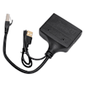 Miniatyrbilde 4 av 7: Ethernet-splitter 1 inn 4 ut RJ45-grensesnitt 1000 Mbps gullbelagt pin sikker stabil signal LAN-splitter for bryter TV PC