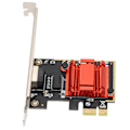 Miniatyrbillede 6 af 7: Pcie Ethernet-kort PCI Express X 1 Understøtter PXE 10/100/1000 Mbps RJ45 LAN Fuld Duplex Halv Duplex Gigabit Ethernet-kort