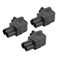 Miniatyrbillede 6 af 7: IEC320 C6 til C5 Strømadapter Han til Hun Vinklet Strømstikadapter til Printer Scanner 3stk