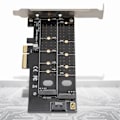 Miniatyrbillede 5 af 7: NGFF M.2 til PCI-E 4X 3.0 Adapterkort Riserkort Højhastighedsudvidelse B-Key   M-Key M.2 SSD-stik 6.0Gb/s