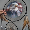 Miniatyrbild 6 av 6: Wolf Eagle Drömfångare Väggdekor för Pojkar Barnrum Drömfångare Stor Drömfångare Vägghängande (DC10 3D Örn)