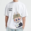 Miniatyrbilde 4 av 4: Labubu Bomulls T-skjorte med Korte Ermer for Voksne og Barn - Myke, Pustende Hverdags Topper - Unisex Stilig Design - Egnet for Daglig Bruk white M