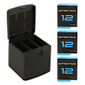 Miniatyrbilde 2 av 7: Actionkamera Batterilader 3 Kanals Oppbevaring Lading med 3stk 1800mAh Oppladbare Litium Ion Batteri