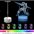 Miniatyrbillede 3 af 7: 3D Illusion Bueskydning Form Natlys LED Lampe 16 Farver Skiftende med Fjernbetjening Hjem Soveværelse Belysning Kreativ Julegave