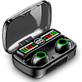 Pikkukuva 1 / 6: Mini langattomat nappikuulokkeet Bluetooth 5.3 kevyet kuulokkeet sisäänrakennettu mikrofoni, IPX5 vedenpitävä, mukaansatempaava ensiluokkainen ääni pitkän matkan yhteys M100 Black