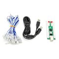Miniatyrbild 2 av 7: Arcade Controller Encoder Board Zoro Delay Encoder PCB Board Kit med USB-kabel och kablar för Raspberry Pi