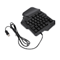 Miniatyrbild 2 av 7: Enhands Gamingtangentbord 7 Färger RGB Bakgrundsbelysning Ergonomisk 35 Tangenter Bärbar Mini Gaming Tangentbord med handledsstöd för PC Gamer